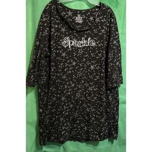 Womens Nightgowns Sleepwear Long Sleeve Gown ￼Sparkle 2XL